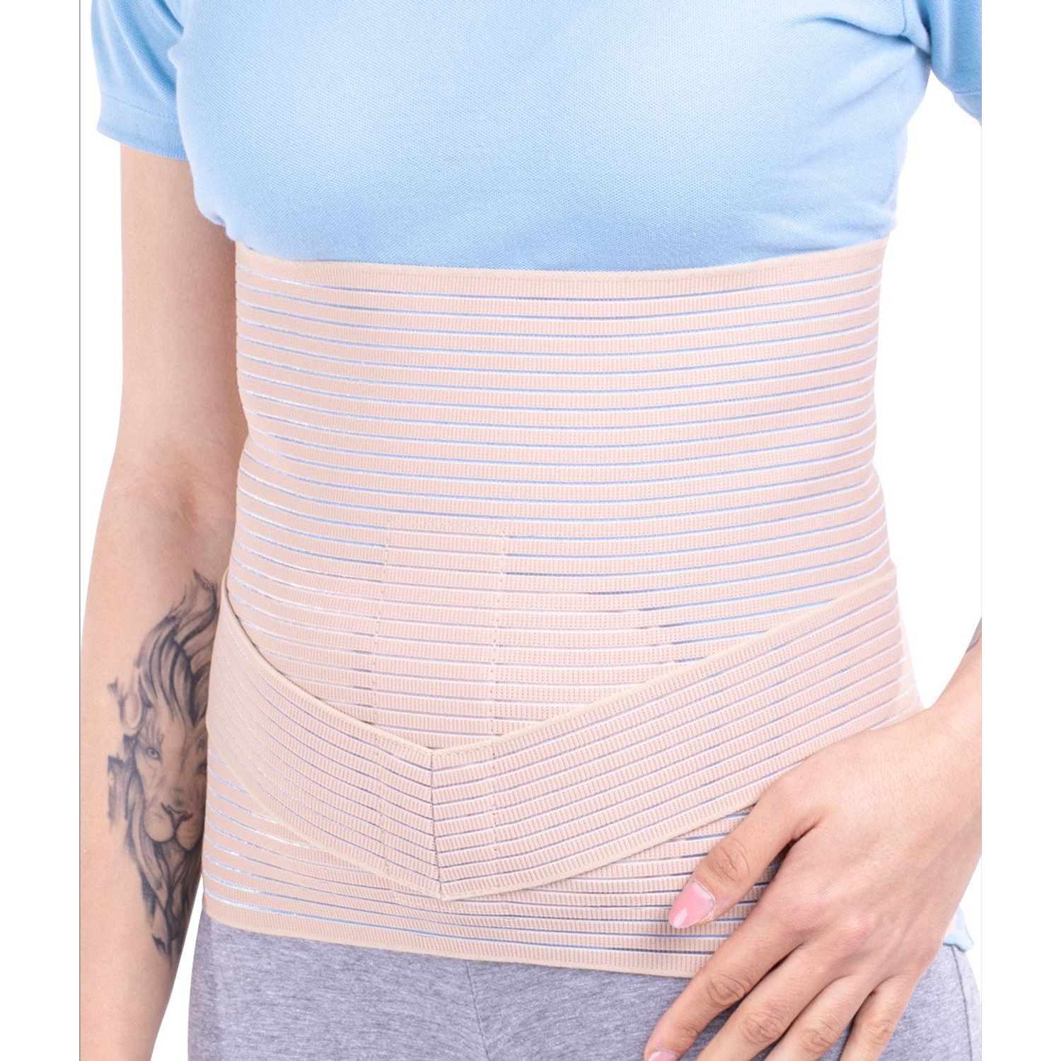 Corset abdominal postoperator, Triamed, ABD 02 Tria, Bej, 4 fotografia produsului