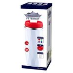 Cana termos cu pereti dubli inox Peterhoff, capacitate 400 ml, rosu fotografia produsului View 3 S