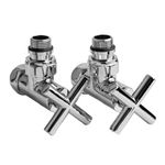 Set 2 Robineti Premium Chrom Calorifer PortProsp 3/4"-1/2", Navin fotografia produsului