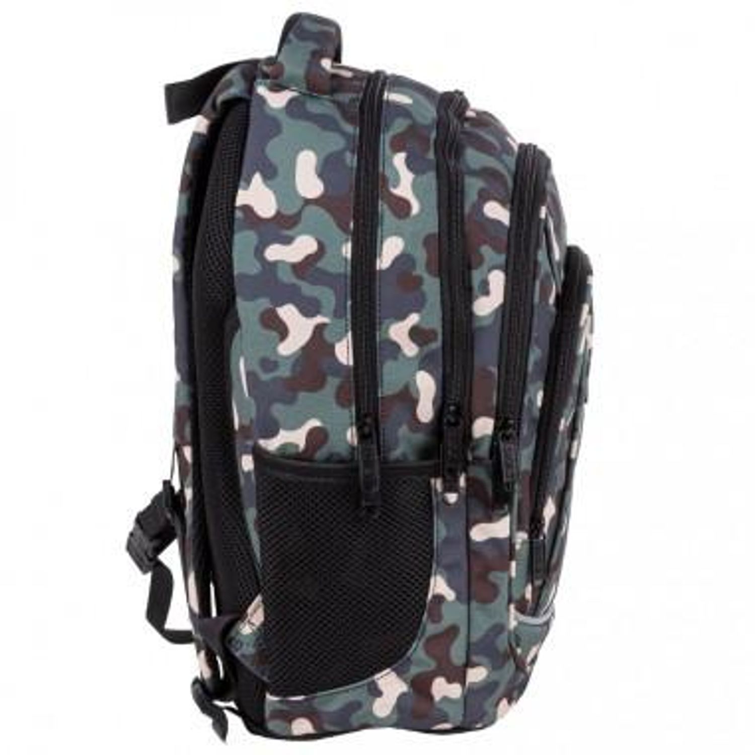Ghiozdan ergonomic de copii pentru scoala, BackUP, 4 compartimente, model camuflaj PLB4A97 fotografia produsului View 2 L
