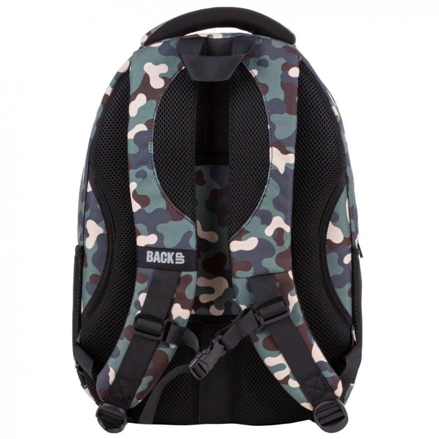 Ghiozdan ergonomic de copii pentru scoala, BackUP, 4 compartimente, model camuflaj PLB4A97 fotografia produsului View 6 L