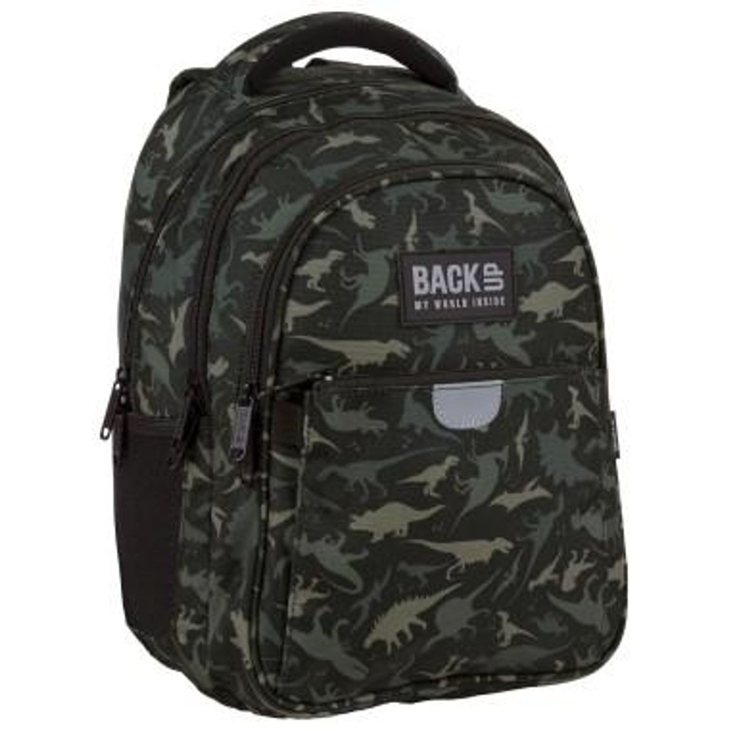 Ghiozdan ergonomic de copii pentru scoala, BackUP, 4 compartimente, model Dinozauri PLB4P113 fotografia produsului View 2 L