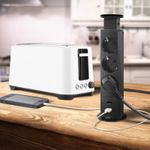 Distribuitor 3 prize MK02 cu protectie impotriva copiilor, 2 x Port USB, incorporabil cu sistem Pop-Up, 230V, Negru fotografia produsului View 3 S