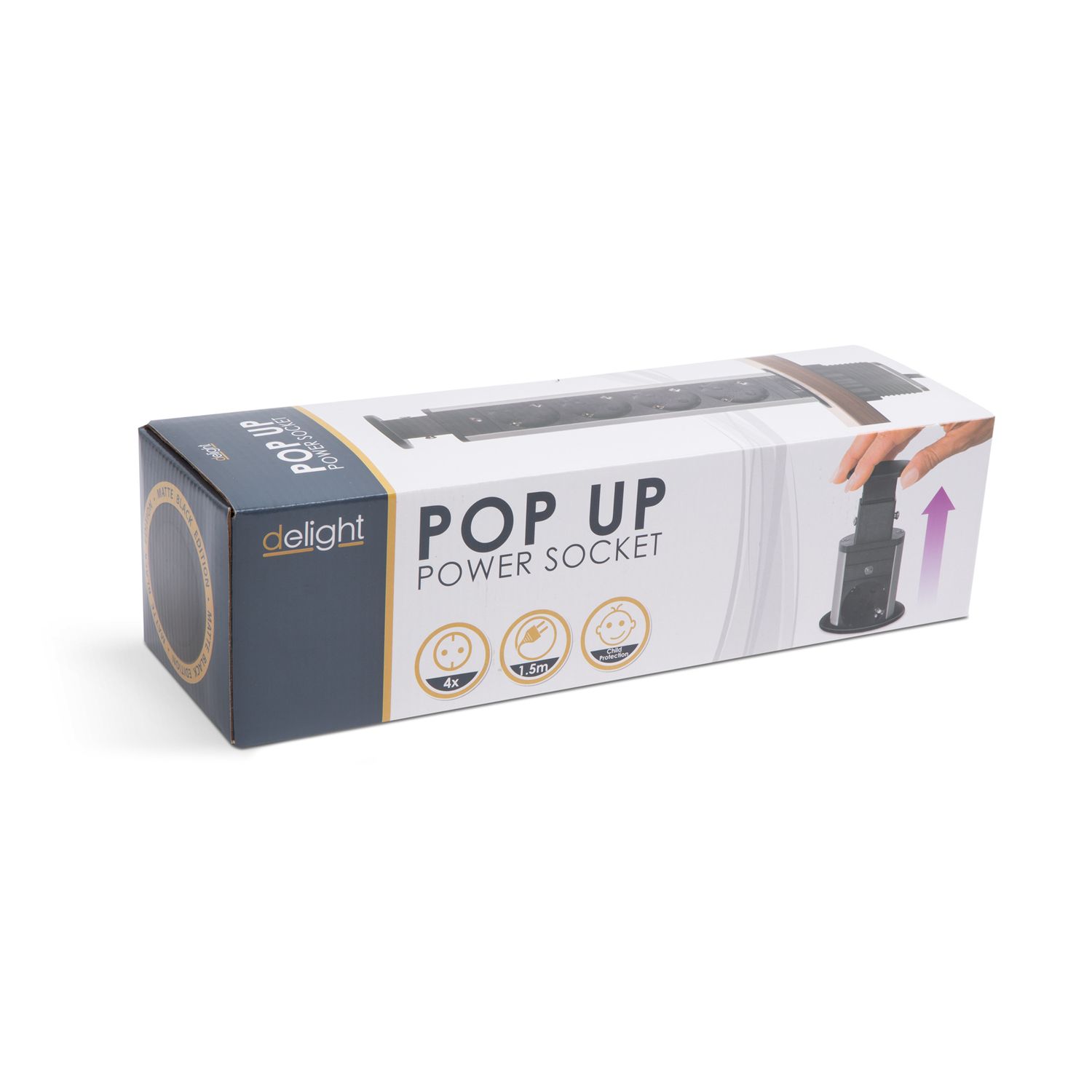 Distribuitor electric ascuns - 4 prize - negru lucios - Delight fotografia produsului View 5 L