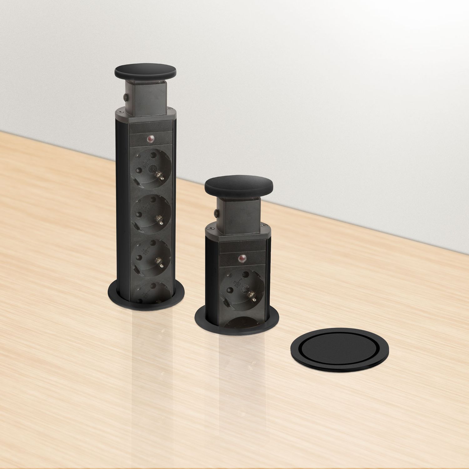 Distribuitor electric ascuns - 4 prize - negru lucios - Delight fotografia produsului View 2 L