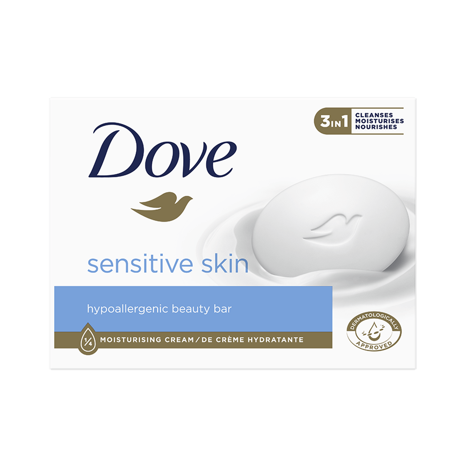 Sapun crema, Dove, Sensitive Skin, 90 g fotografia produsului