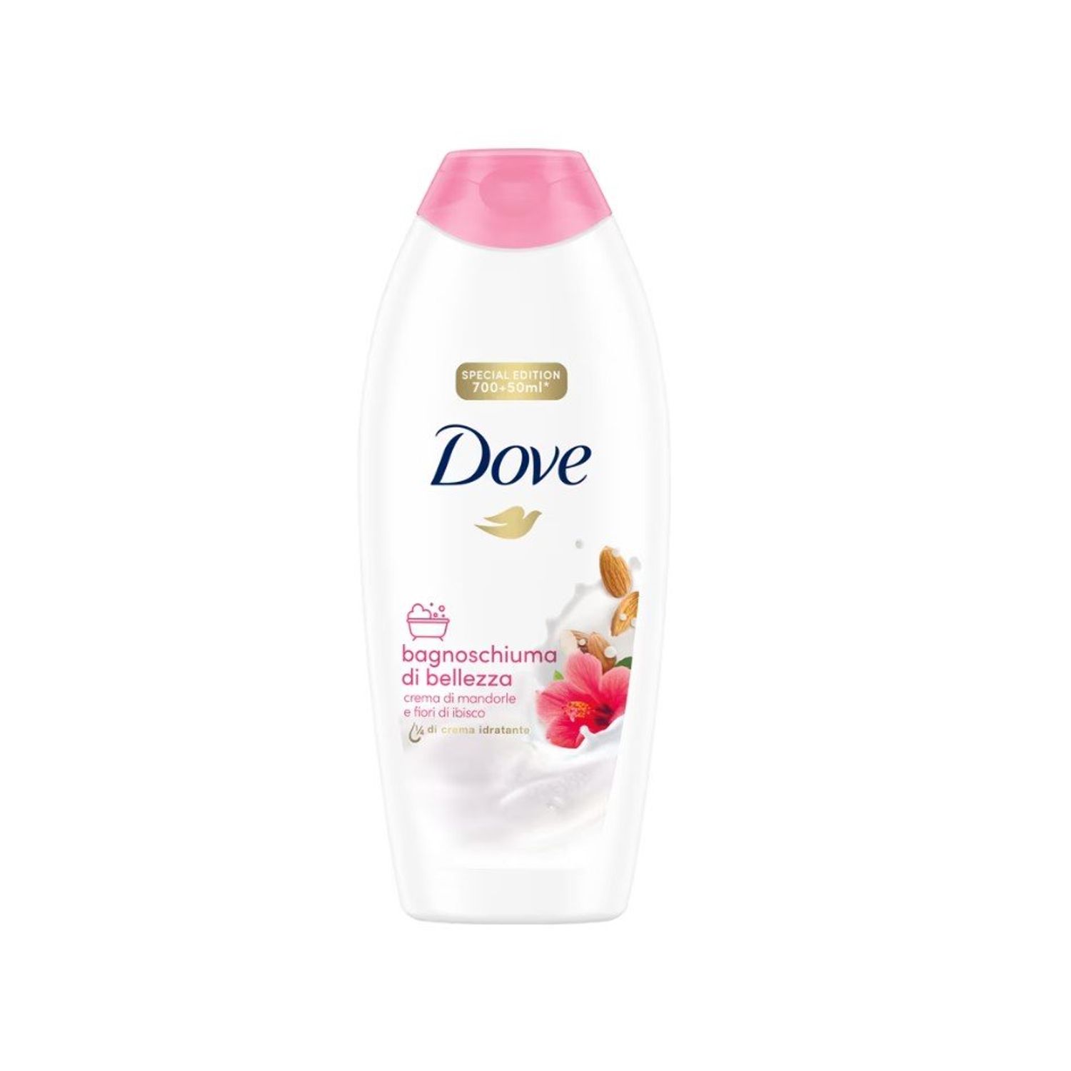 Spuma de baie, Dove, Migdale & Hibiscus, 750 ml fotografia produsului