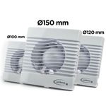 Ventilator baie pRim &Oslash; 100 TS, Timer, Debit 104 m3/h, Alb fotografia produsului View 6 S