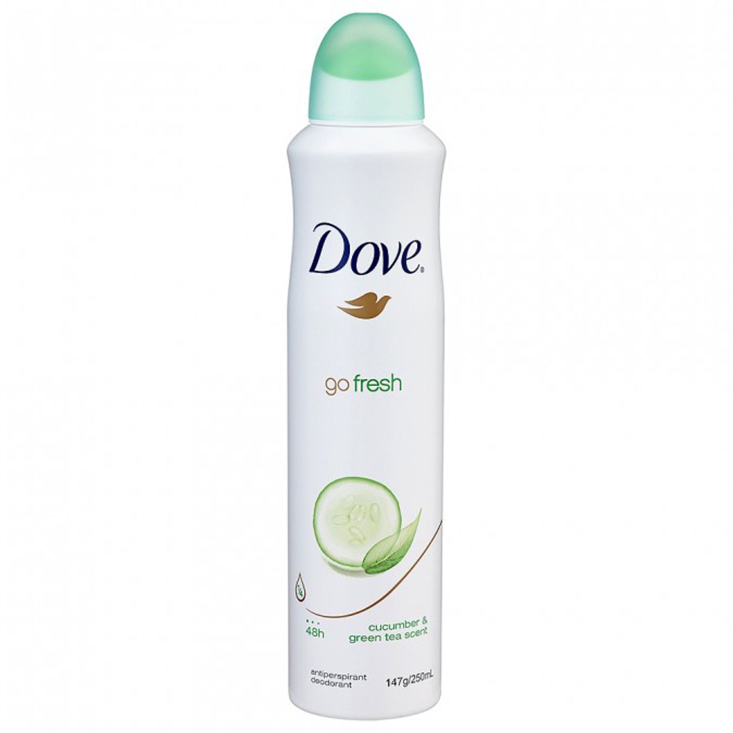 Deodorant antiperspirant spray, Dove, Go Fresh Cucumber & Green Tea 48h, 150ml fotografia produsului