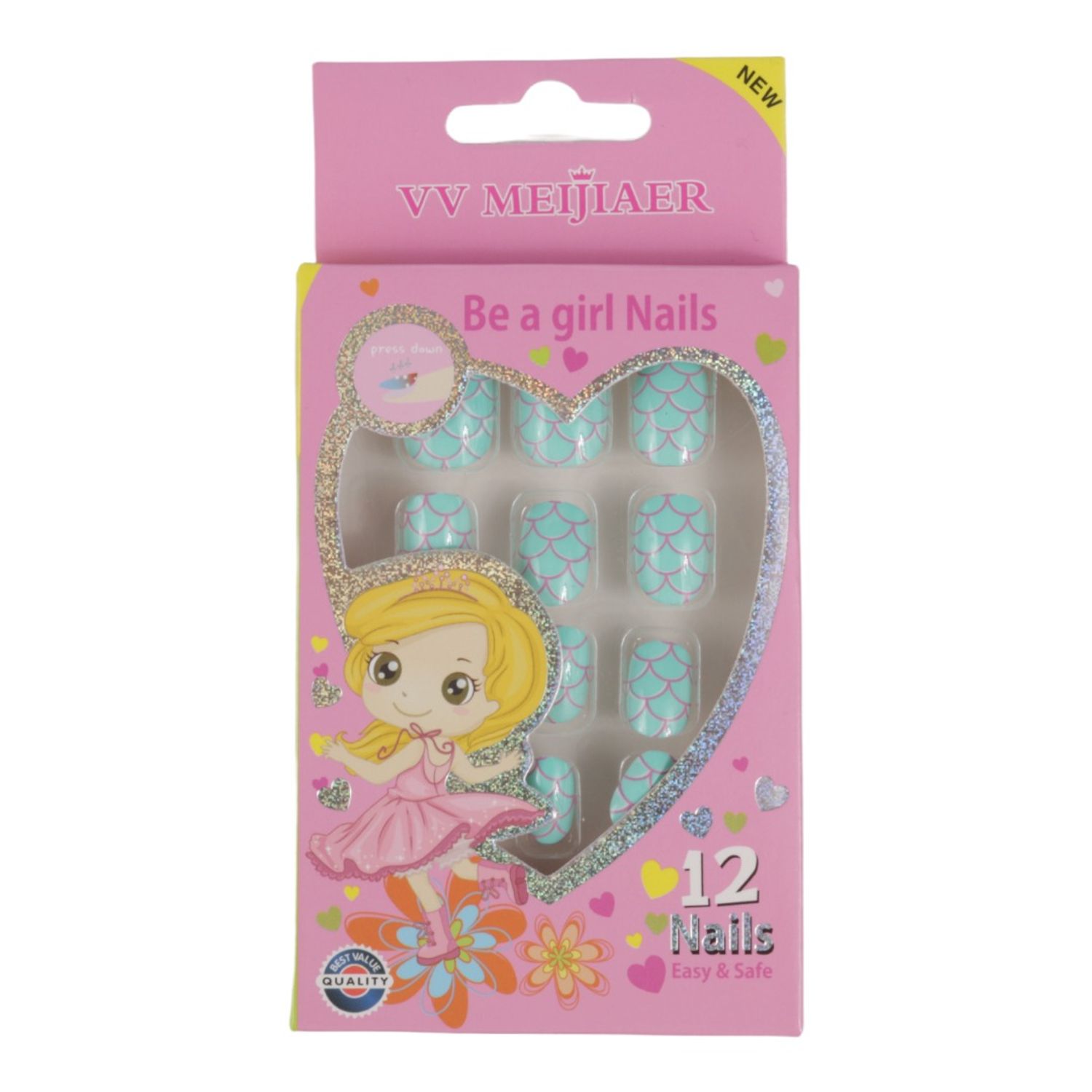Set 12 Unghii False Pentru Copii, 37 Crocodil Albastru fotografia produsului