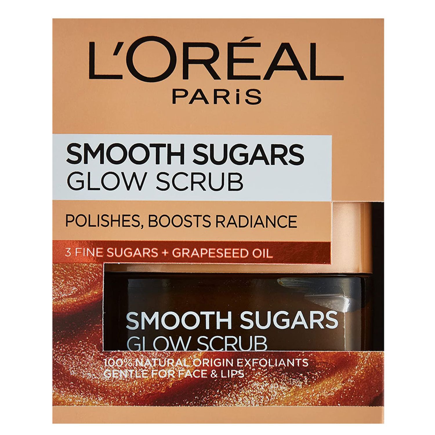 Scrub exfoliant cu zahar pentru ten tern L Oreal Paris, Smooth Sugars, 50 ml fotografia produsului