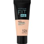 Fond de ten MAYBELLINE FIT ME Matte  Poreless 124 Soft Sand, 30 ml fotografia produsului