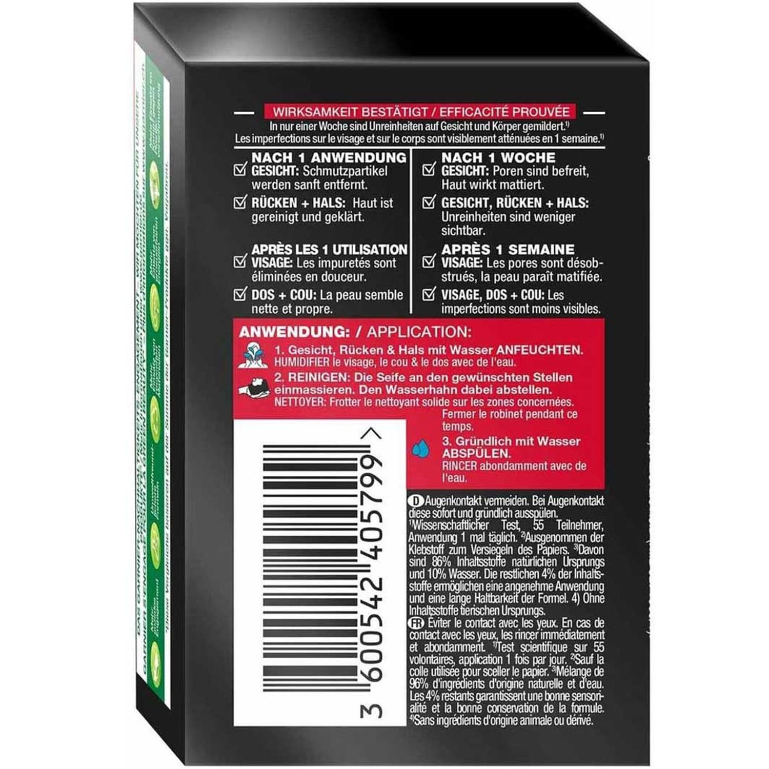 Sapun cu Carbune Activ si Acid Salicilic 96% Natural pentru piele problematica Garnier Pure Active, 100 g fotografia produsului View 2 L