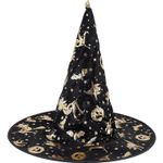 Palarie Eventy vrajitoare cu dovleci Halloween, 37 cm, auriu fotografia produsului