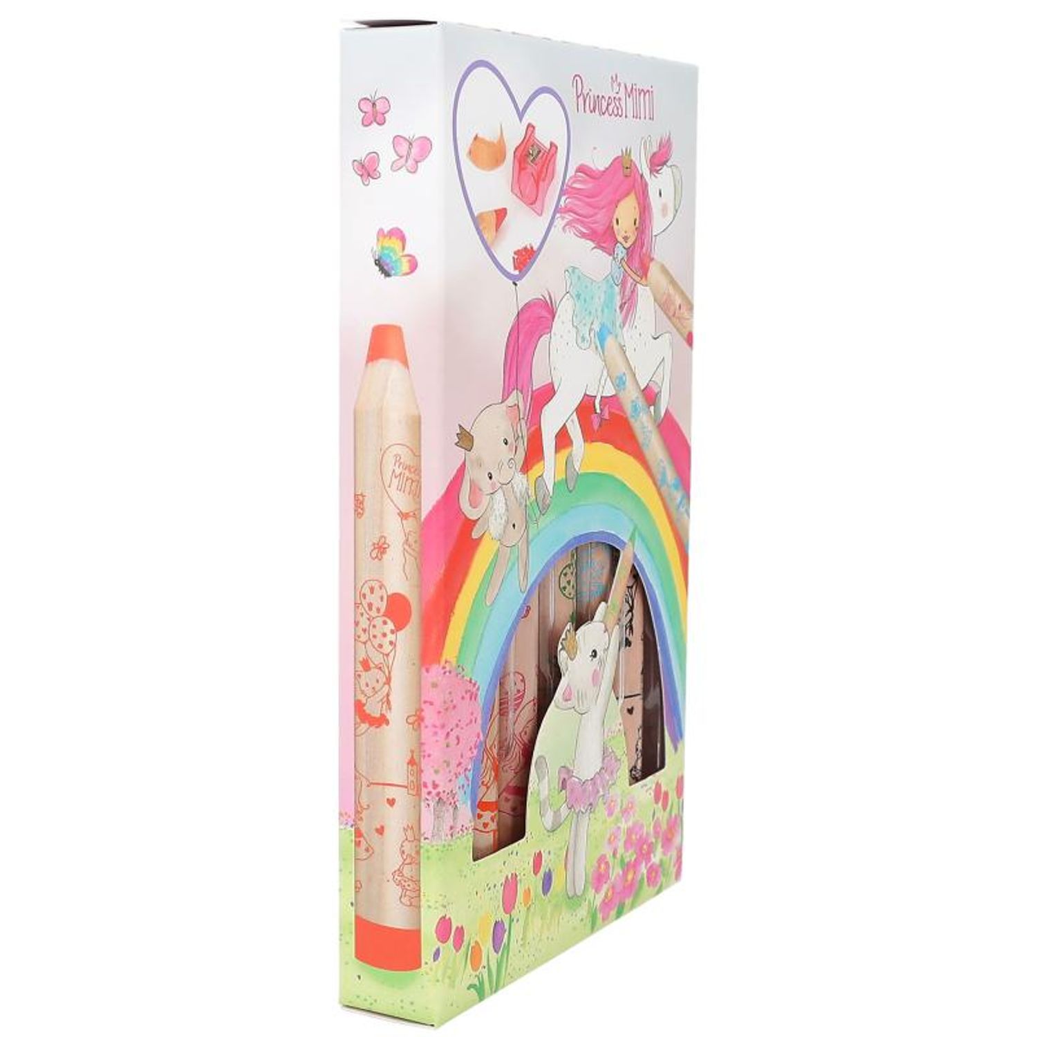 Set 5 Creioane colorate cu ascutitoare Princess Mimi fotografia produsului View 2 L