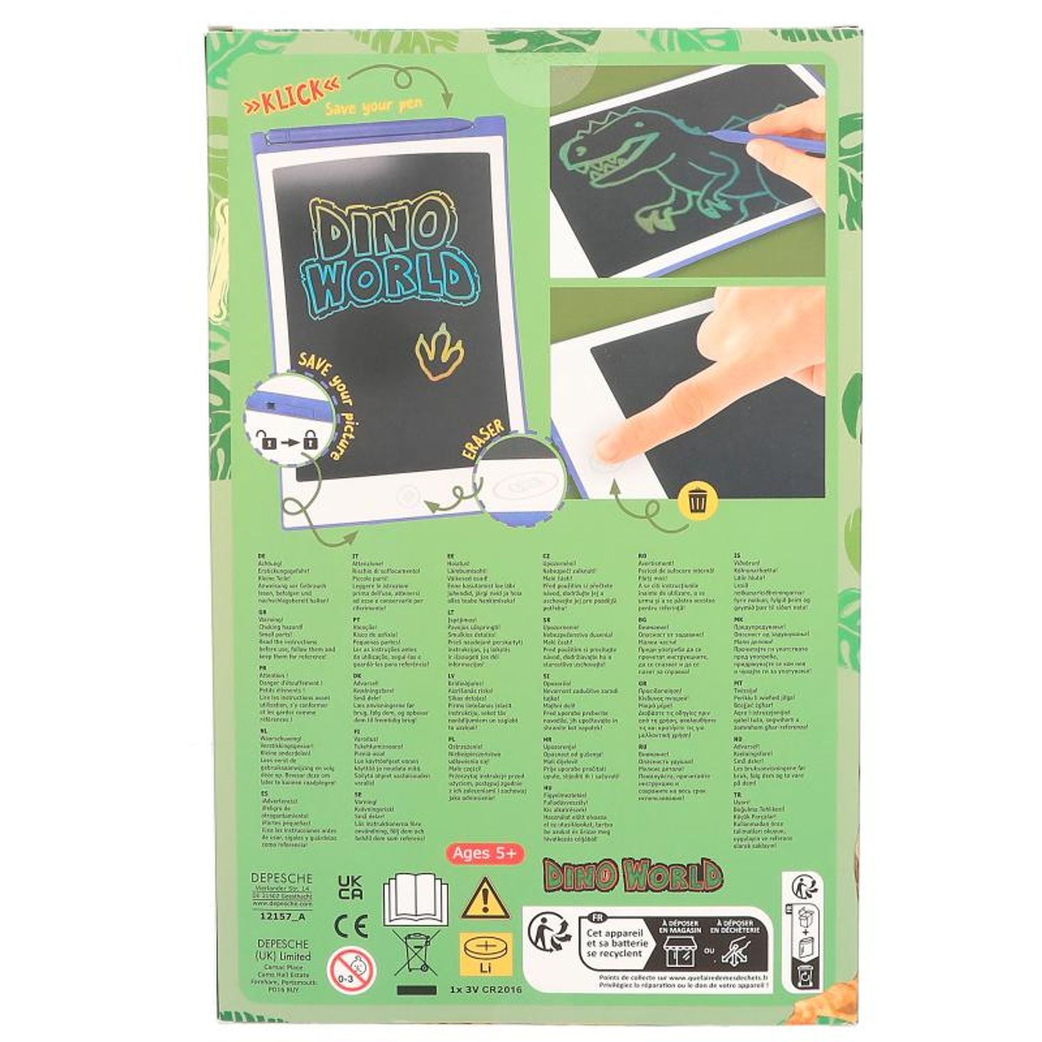 Tabla magica cu ecran LCD Dino World fotografia produsului View 5 L