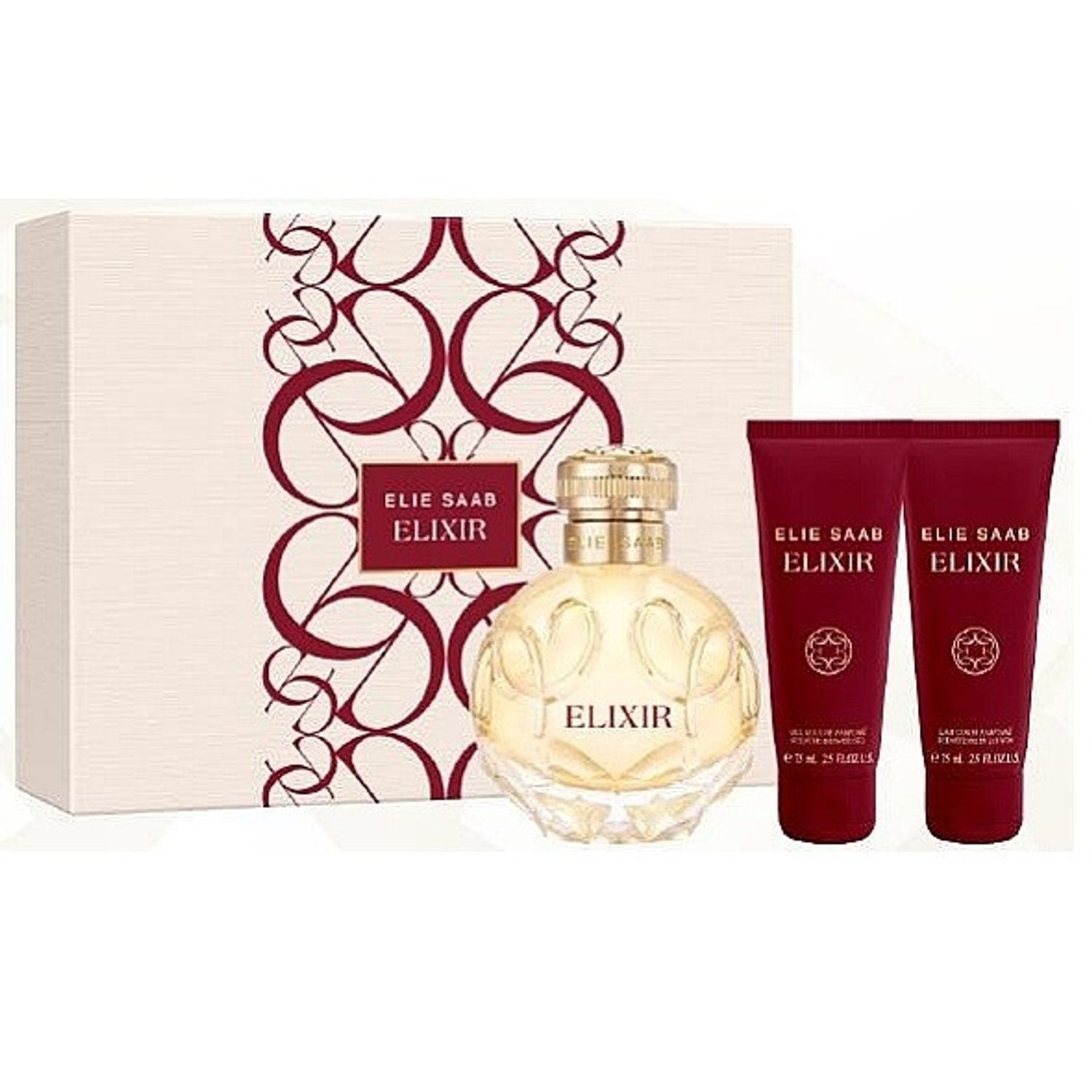Set cadou Elixir Elie Saab, Femei, Apa de Parfum, 100ml + Lotiune de corp 75 ml + Gel de dus 75 ml fotografia produsului