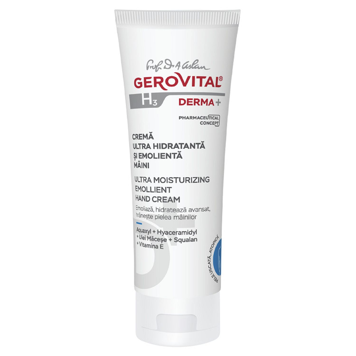 Crema de maini ultra hidratanta si emolienta Gerovital H3 Derma+, 100 ml fotografia produsului