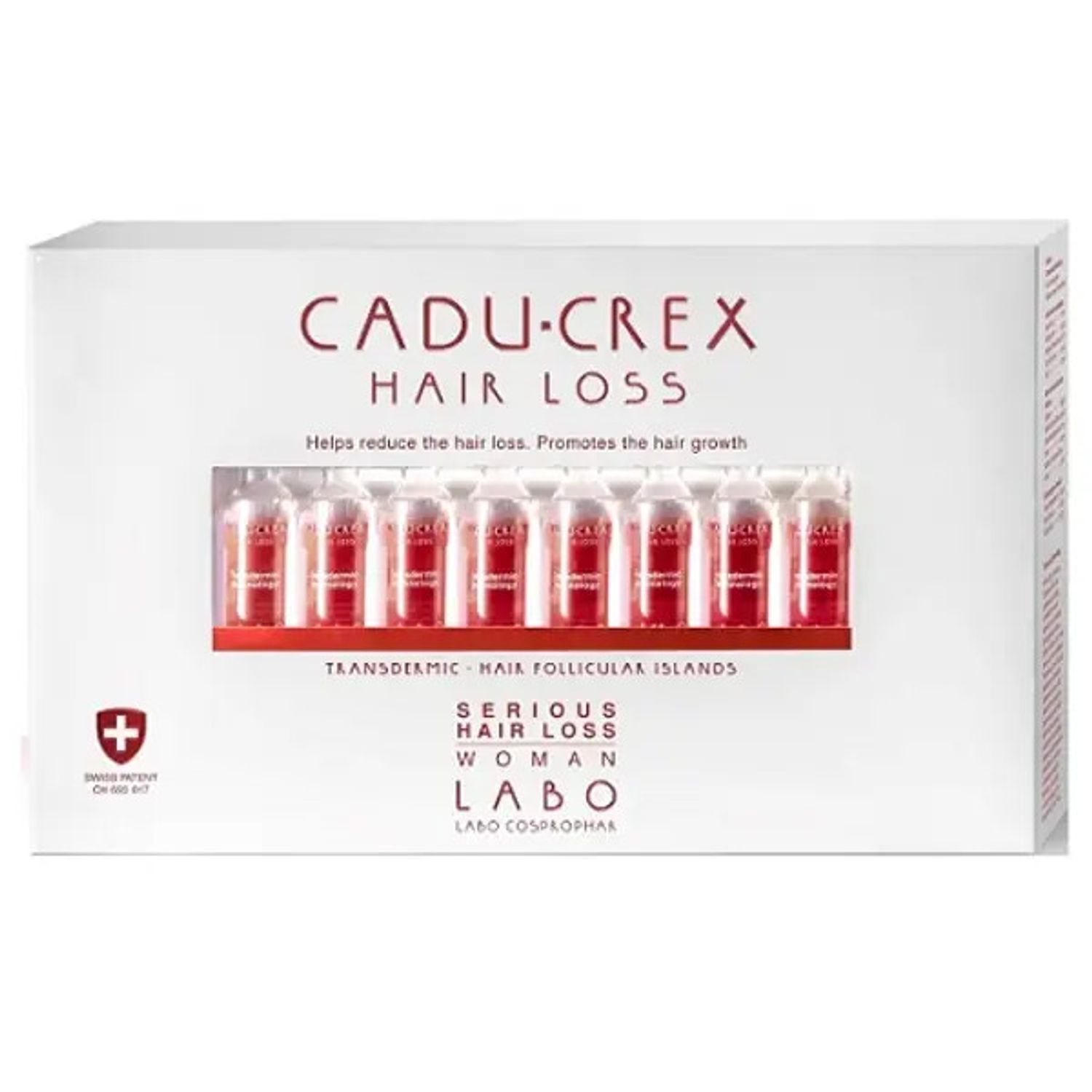 Tratament impotriva caderii parului stadiu initial femei Cadu-Crex, 20 fiole, Labo fotografia produsului