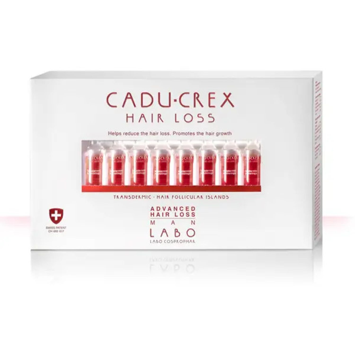 Tratament impotriva caderii parului stadiu avansat barbati Cadu-Crex, 40 fiole, Labo fotografia produsului