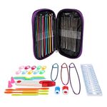 Set de crosetat Bootic, cu 50 piese, cu husa de depozitare fotografia produsului View 3 S