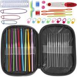 Set de crosetat Bootic, cu 50 piese, cu husa de depozitare fotografia produsului