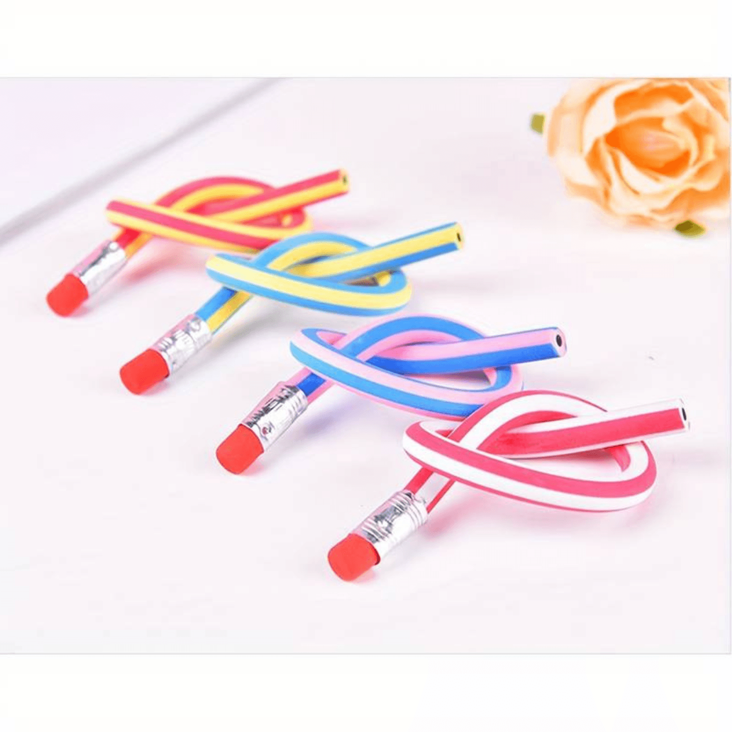 Set 5 creioane flexibile Bootic&reg;, 18 cm, multicolor fotografia produsului View 2 L