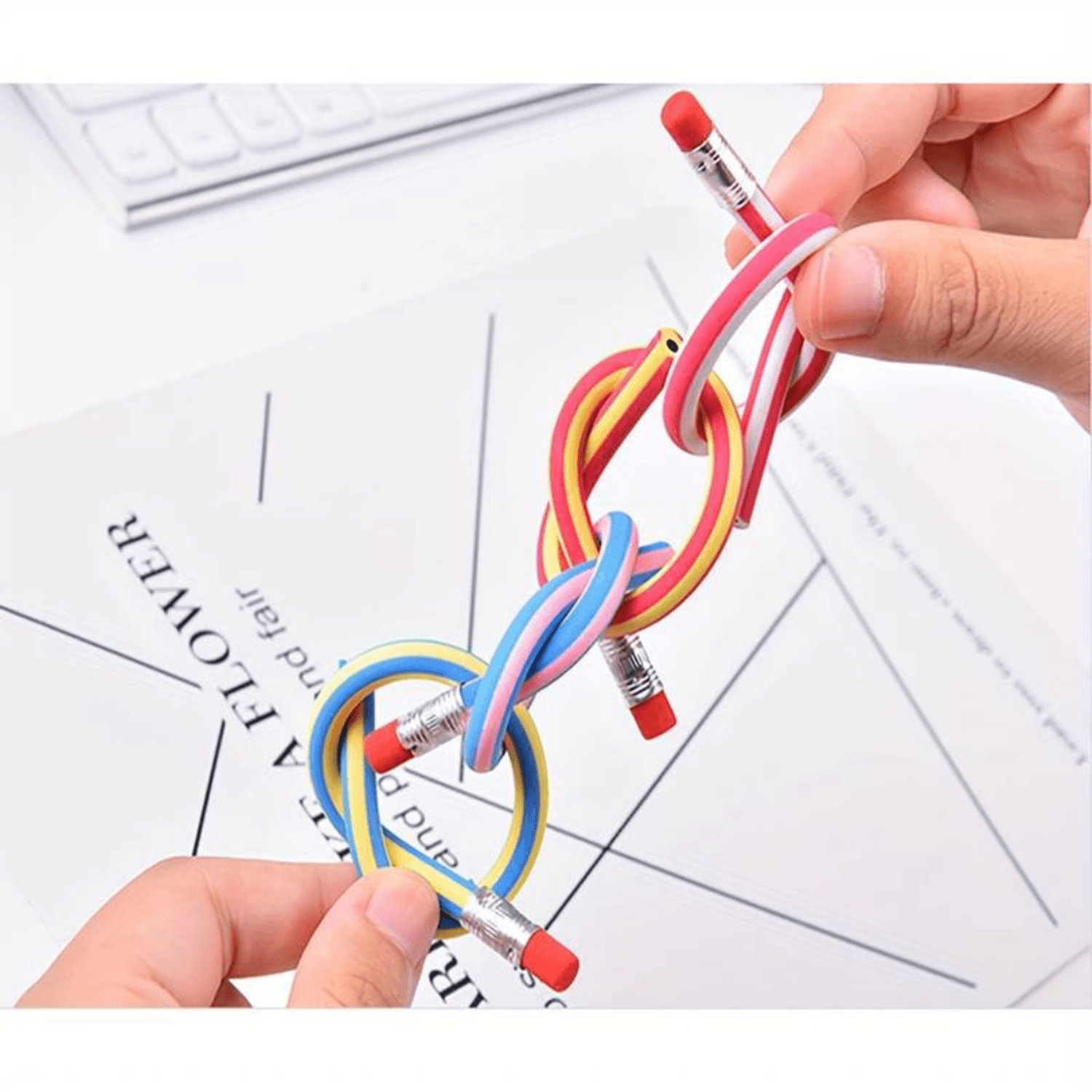Set 5 creioane flexibile Bootic&reg;, 18 cm, multicolor fotografia produsului View 7 L
