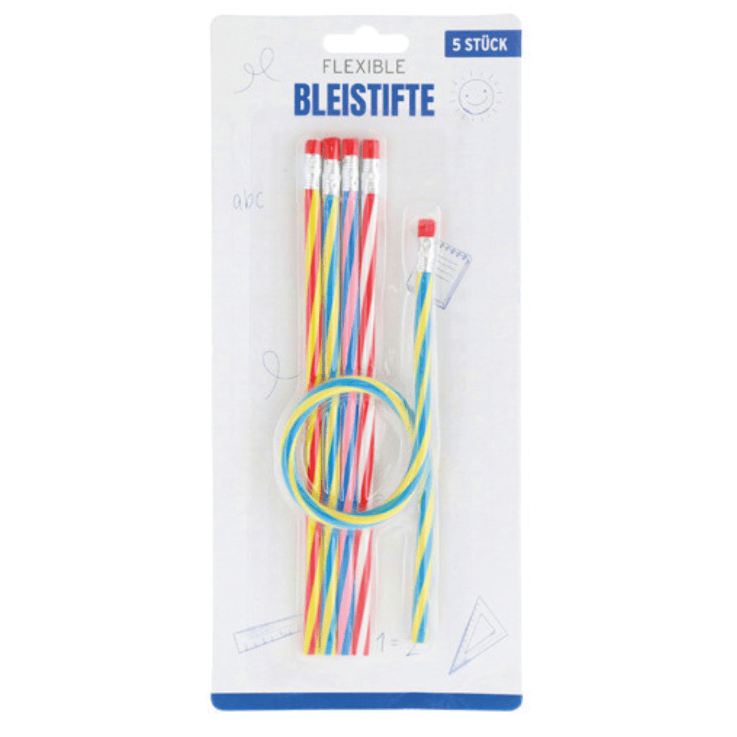 Set 5 creioane flexibile Bootic&reg;, 18 cm, multicolor fotografia produsului View 3 L