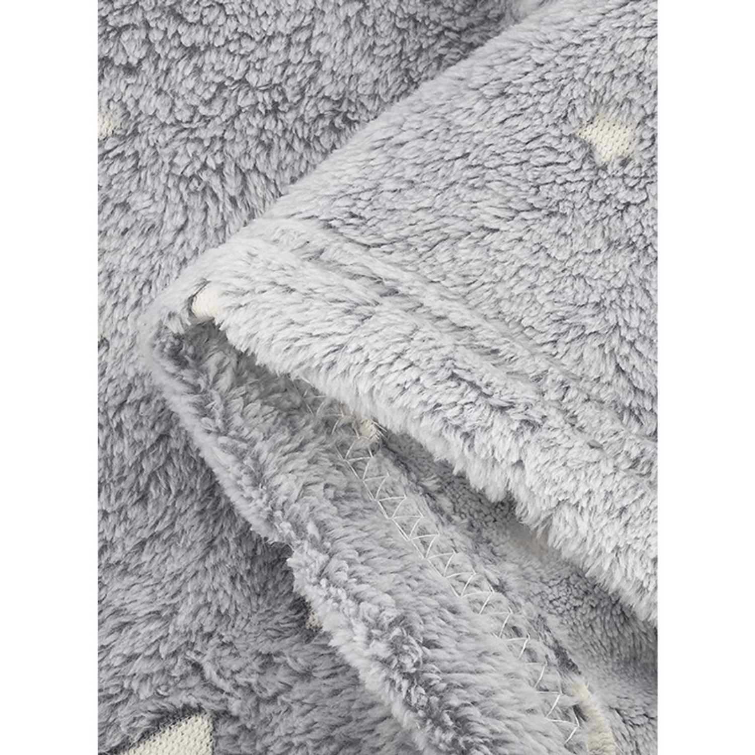 Patura din material pufos, cu maneci si buzunare, unisex, moale si confortabila, 190 x 170 cm - Gri fotografia produsului View 4 L