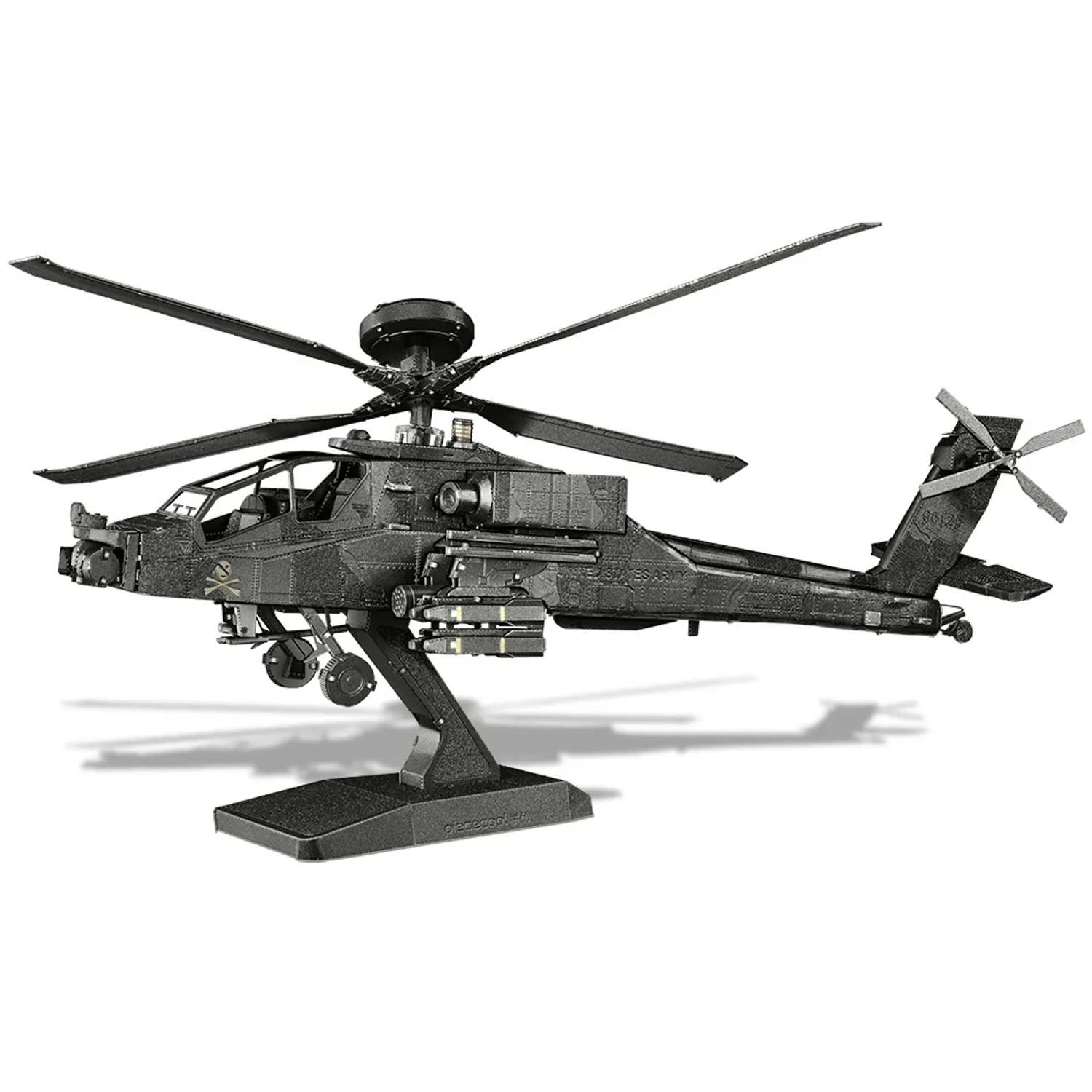 Puzzle 3D Piececool, Elicopter AH-64 Apache, Metal, 145 piese fotografia produsului