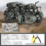 Puzzle 3D Piececool, Motocicleta 750, Metal, 193 piese fotografia produsului View 6 S