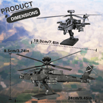 Puzzle 3D Piececool, Elicopter AH-64 Apache, Metal, 145 piese fotografia produsului View 6 S