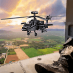 Puzzle 3D Piececool, Elicopter AH-64 Apache, Metal, 145 piese fotografia produsului View 2 S