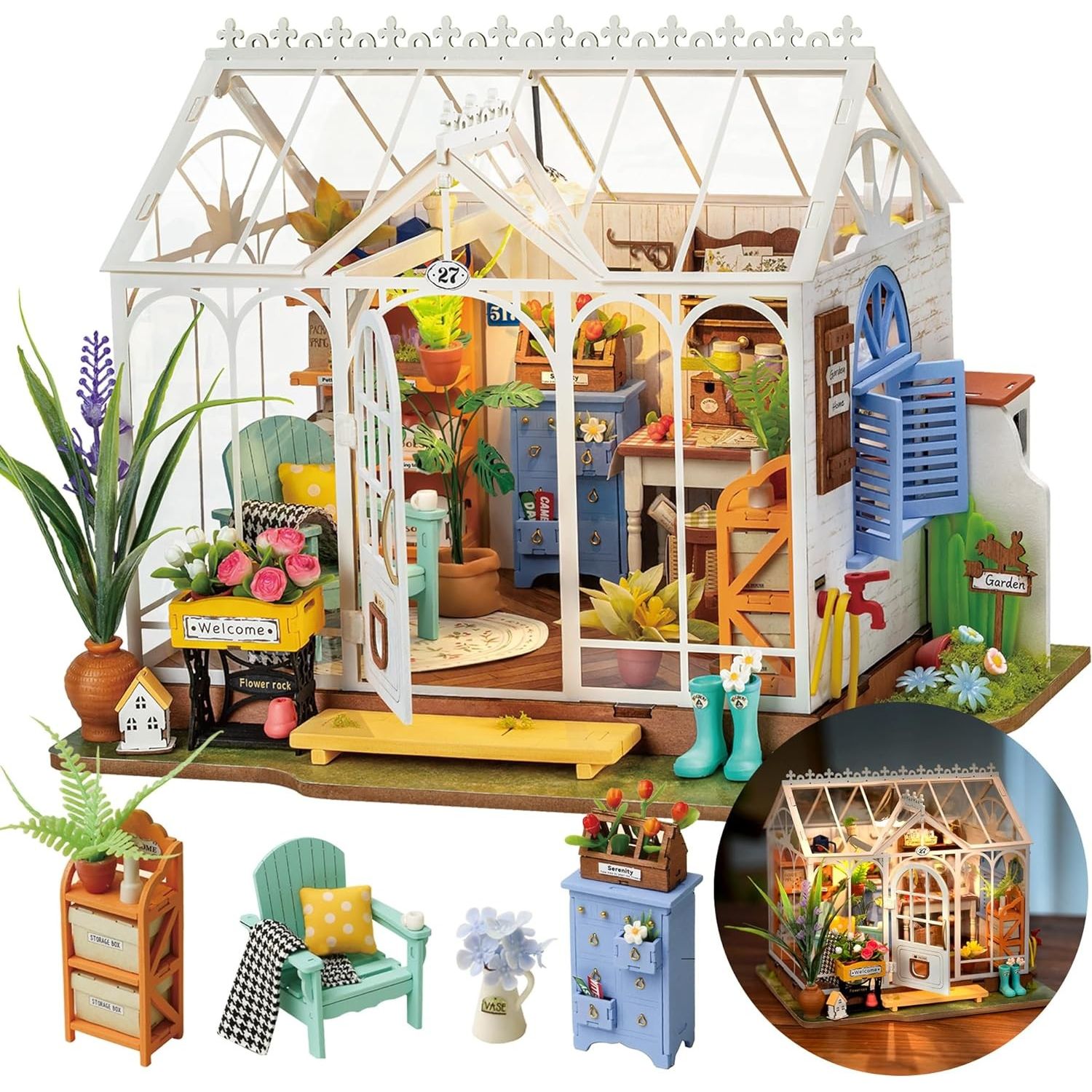 Puzzle 3D, Casuta DIY, Gradina de vis, 240 piese fotografia produsului View 2 L