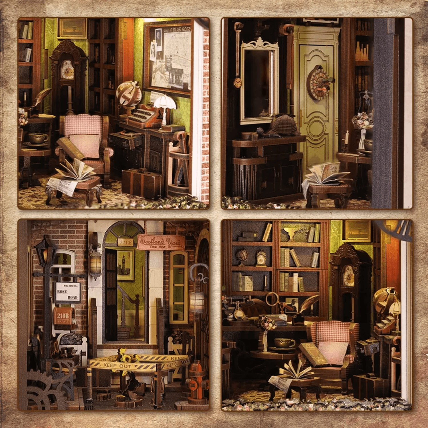 Puzzle 3D, Cotor de carte DIY, Rose Detective Agency, Cutebee, 332 piese fotografia produsului View 5 L