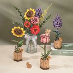 Puzzle 3D, Liliac, Rowood, lemn, 154 piese fotografia produsului View 3 S
