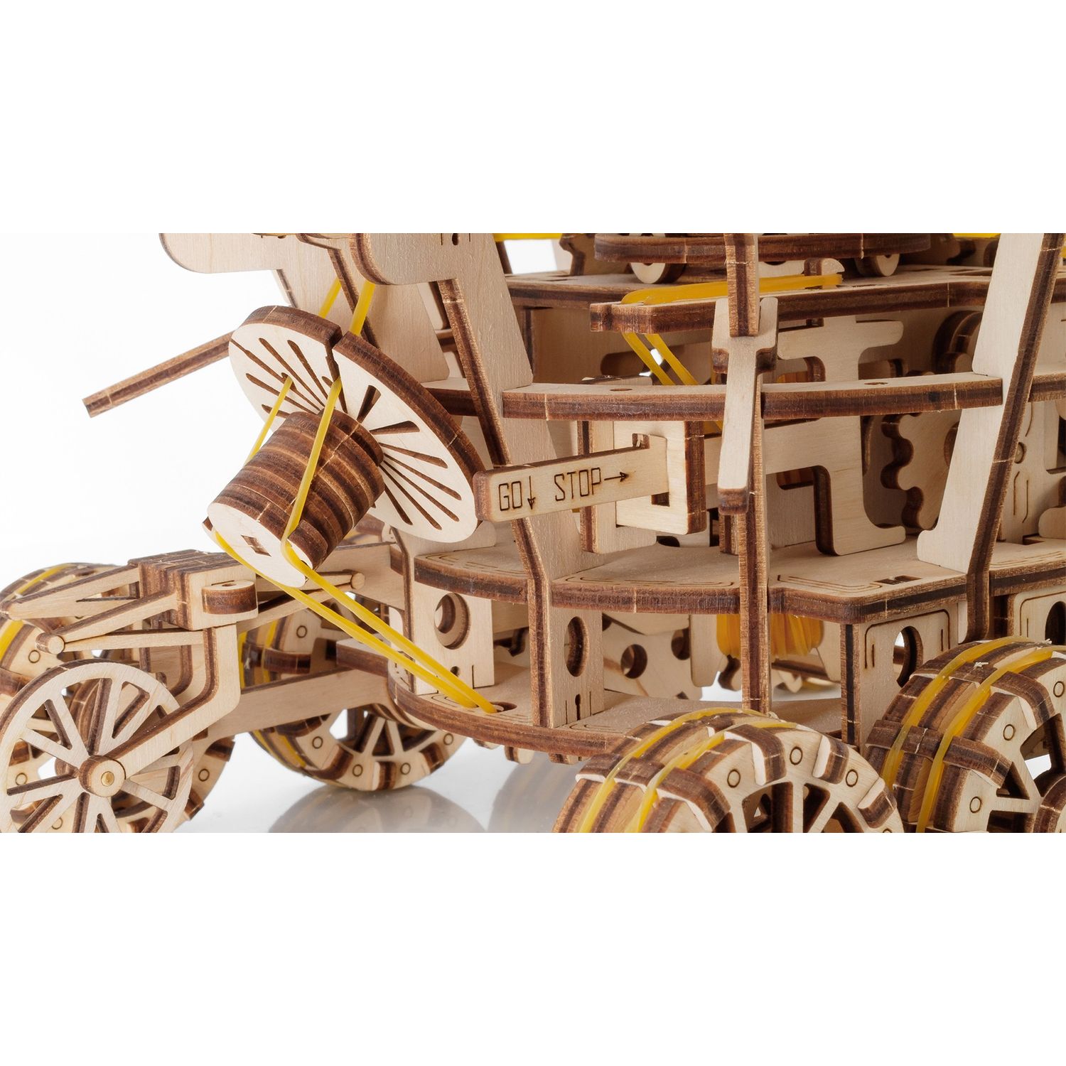 Puzzle 3D, Rover Lunar, EWA, lemn, 424 piese fotografia produsului View 3 L