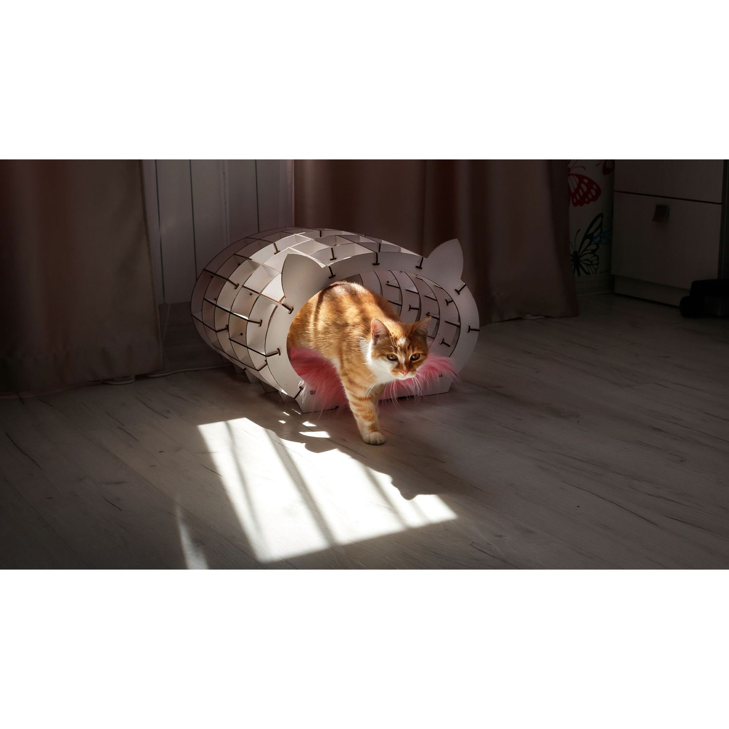 Puzzle 3D, Casa neagra pentru pisici - blana alba,  EWA, lemn, 152 piese fotografia produsului View 5 L