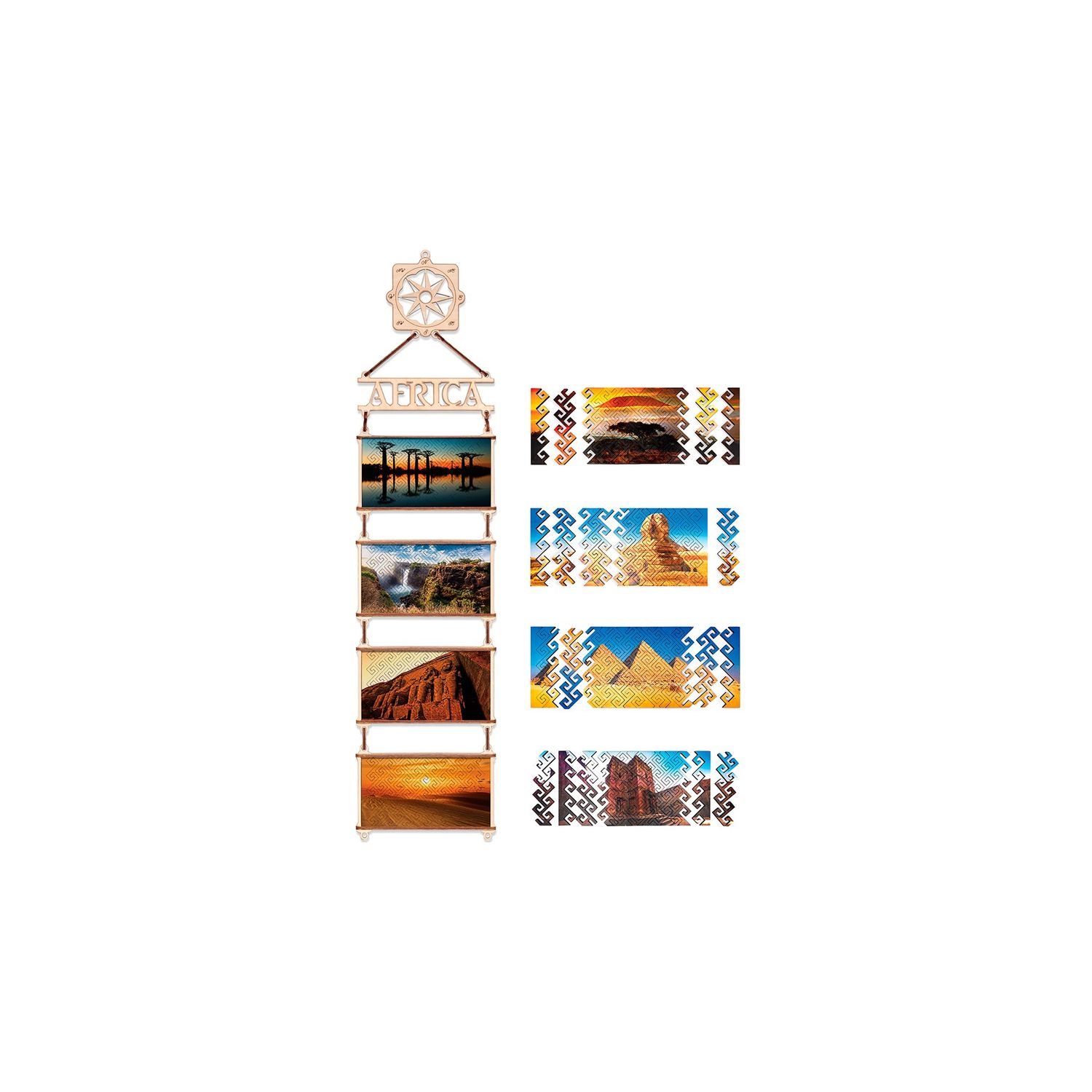 Puzzle 2D, Africa,  EWA, lemn, 86 piese fotografia produsului View 2 L