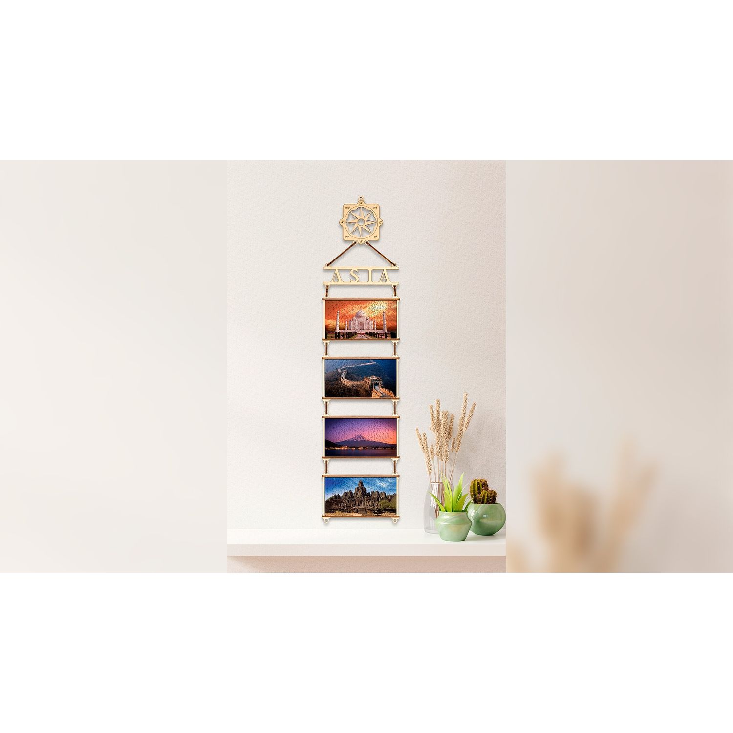 Puzzle 2D, Asia,  EWA, lemn, 134 piese fotografia produsului View 3 L