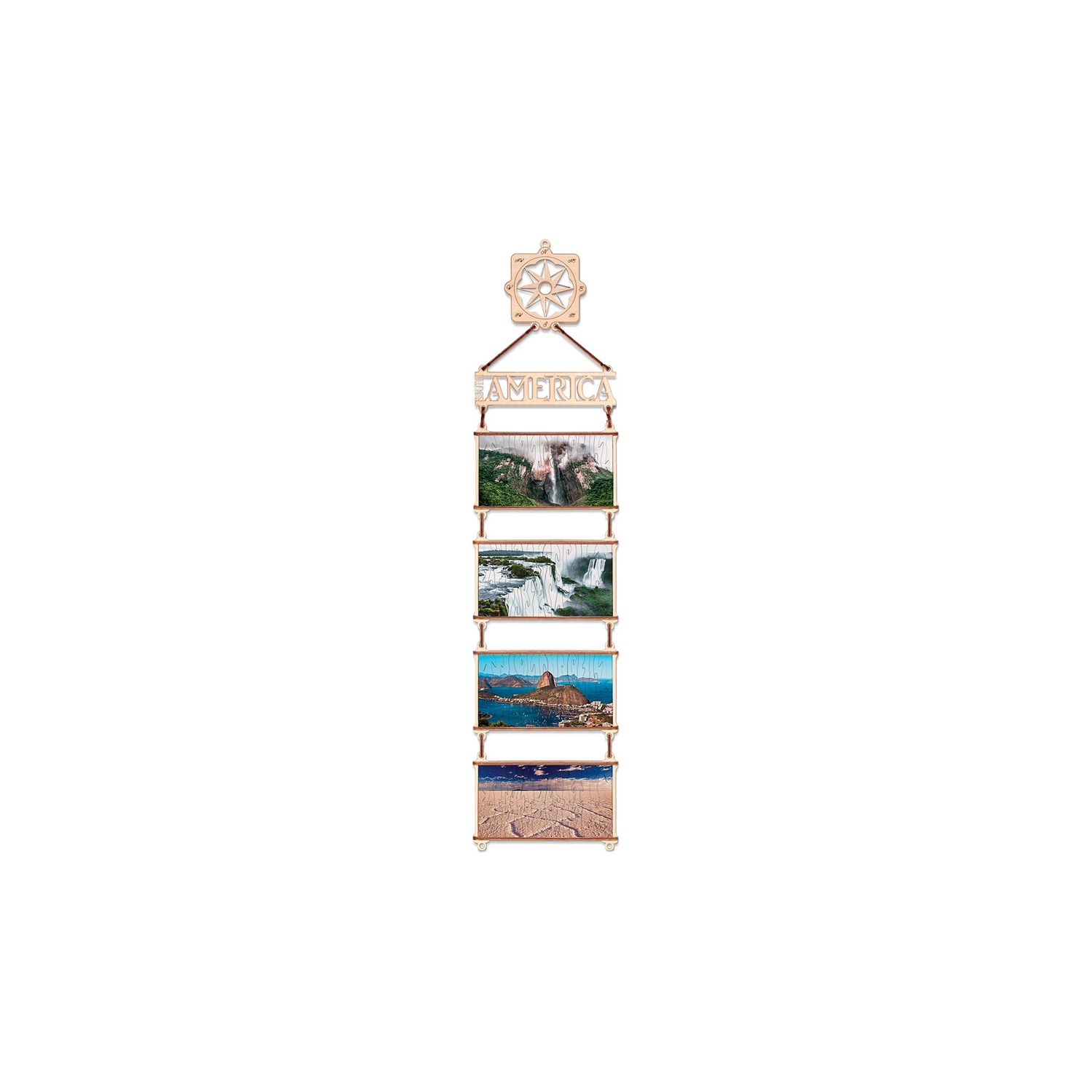 Puzzle 2D, America de Sud,  EWA, lemn, 118 piese fotografia produsului