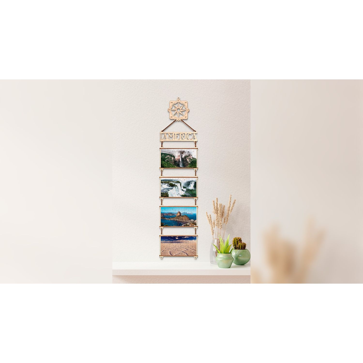 Puzzle 2D, America de Sud,  EWA, lemn, 118 piese fotografia produsului View 6 L