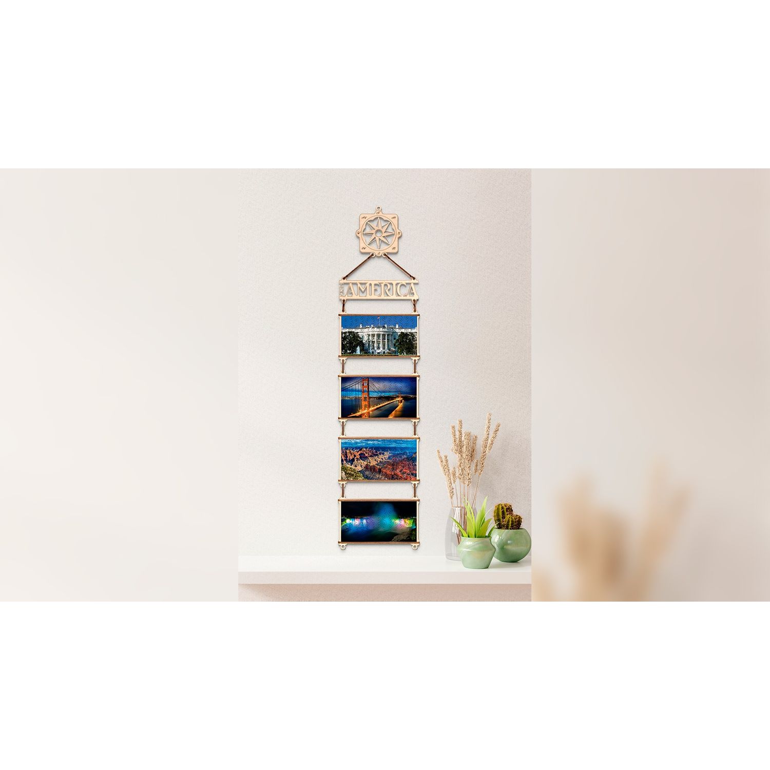 Puzzle 2D, America de Nord,  EWA, lemn, 85 piese fotografia produsului View 4 L