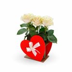 Puzzle 3D, Vaza decorativa HEART,  EWA, lemn, 8 piese fotografia produsului