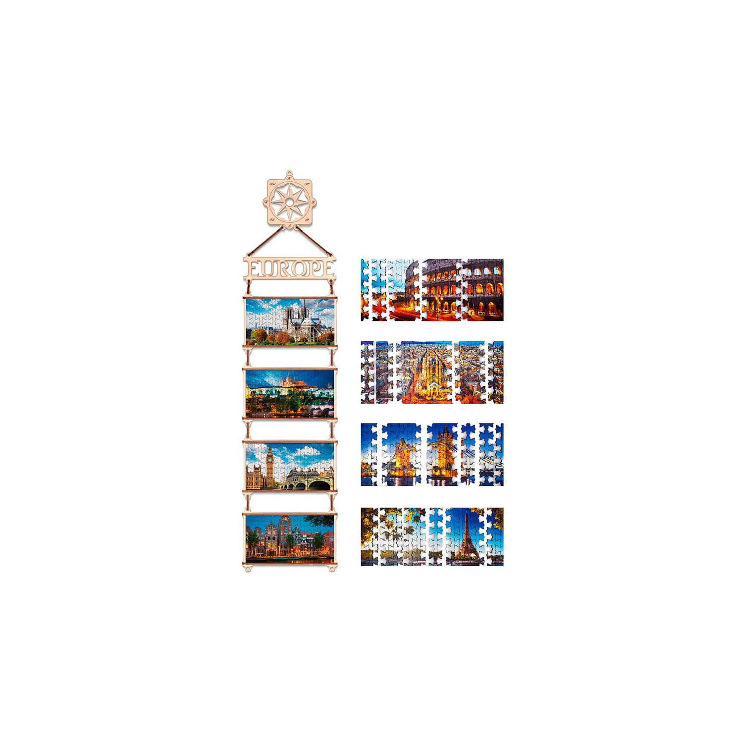 Puzzle 2D, Europa,  EWA, lemn, 86 piese fotografia produsului View 2 L