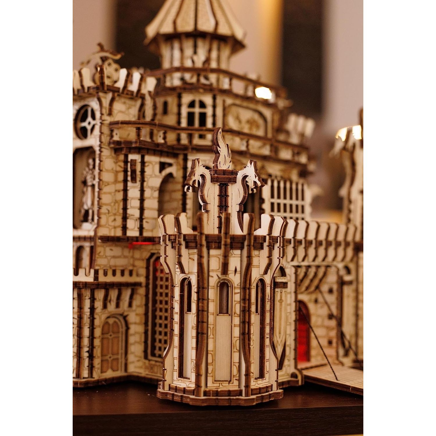 Puzzle 3D mecanic, Castelul Dragonului, WT, lemn, 978 piese fotografia produsului View 6 L