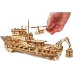 Puzzle 3D mecanic, Iahtul - Exploratorul Oceanului, WT, lemn, 565 piese fotografia produsului View 5 S