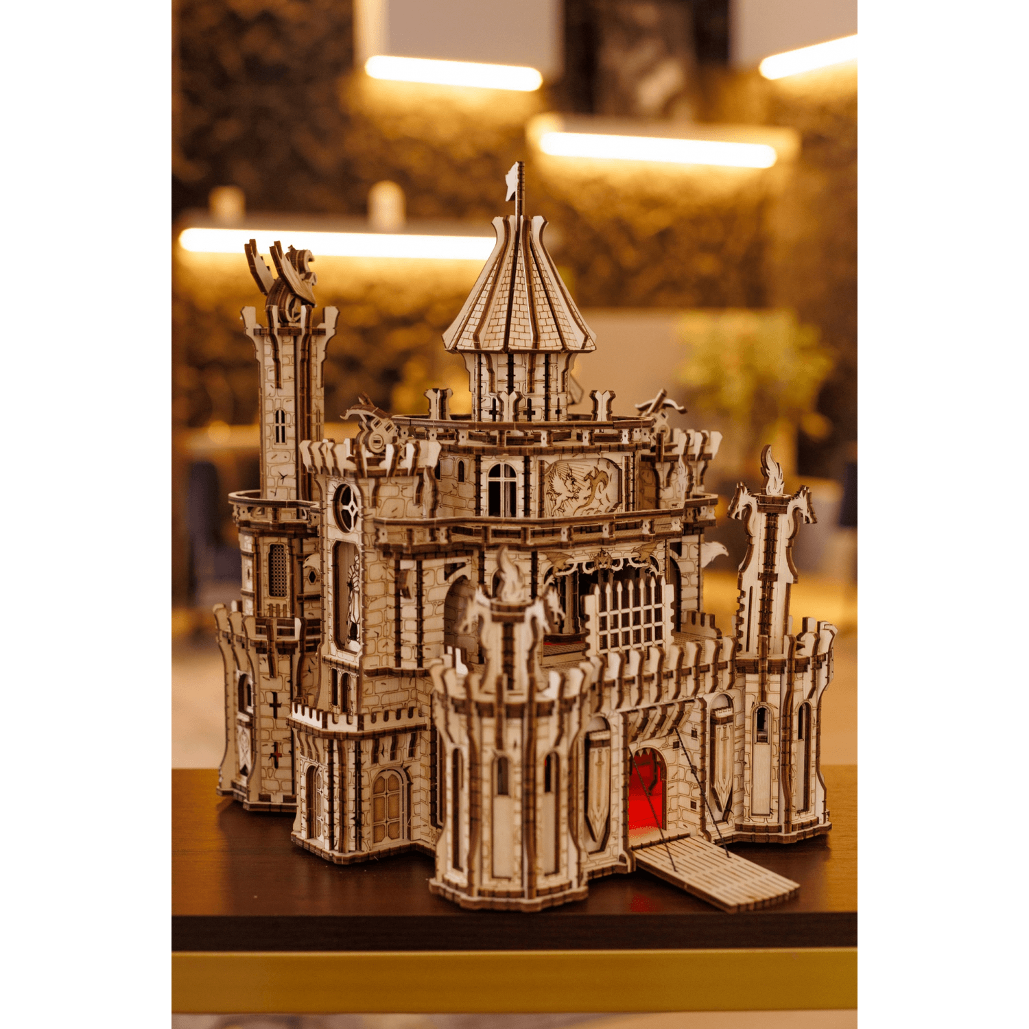 Puzzle 3D mecanic, Castelul Dragonului, WT, lemn, 978 piese fotografia produsului View 2 L