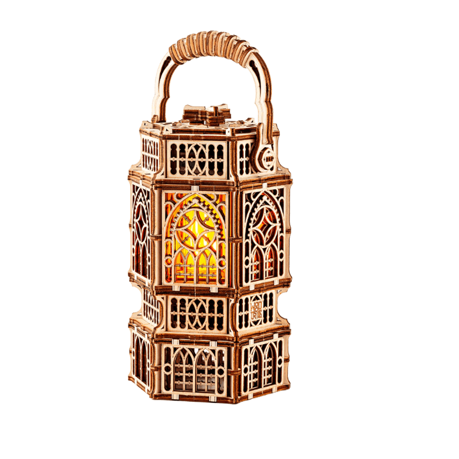 Puzzle 3D mecanic, Lanterna Vintage, WT, lemn, 251 piese fotografia produsului View 2 L